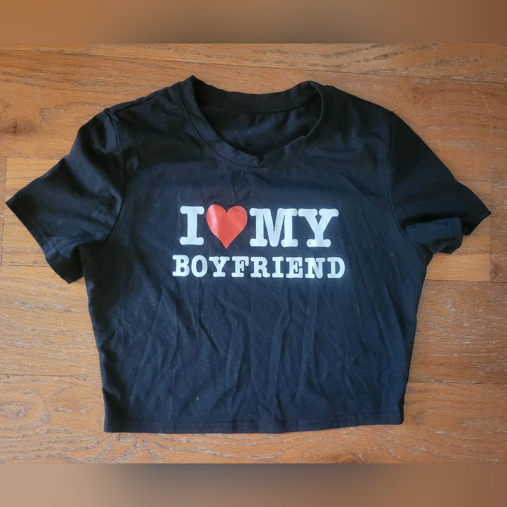 Black "I ♥ My Boyfriend" Tee